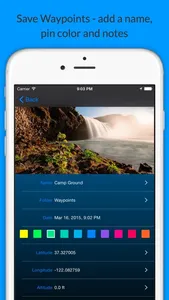 Map Points - GPS Location Storage for Hunting, Fishing and Camping with Map Area Measurement screenshot 2