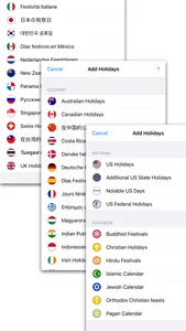 US Holidays - cals with flags screenshot 0