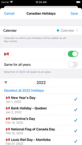 Canadian Holidays screenshot 1