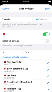 Feiertage Schweiz screenshot 1