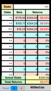 MSBetCalc screenshot 0