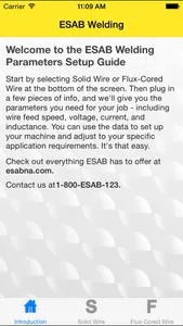 ESAB Welding Parameters Set-Up Guide screenshot 0