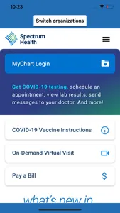 Spectrum Health App screenshot 0