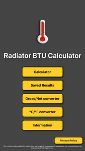 Radiator / BTU Calculator screenshot 0