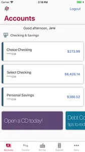 Bank of Texas Mobile screenshot 1