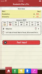 Headache Diary Pro screenshot 0