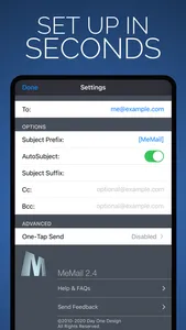 MeMail - Email yourself fast! screenshot 2