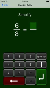 Fraction Drills Free screenshot 1