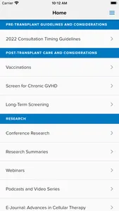 Transplant (HCT) Guidelines screenshot 0