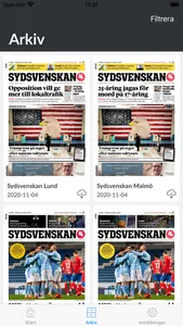 Sydsvenskan E-tidning screenshot 1