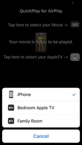 Quick AirPlay - Optimized for your iPhone videos screenshot 1