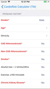 CardioRisk Calculator screenshot 2