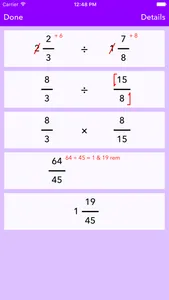 Fraction Help Calculator screenshot 1