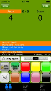 MySnookerStats - Snooker Scoring and Statistics screenshot 1