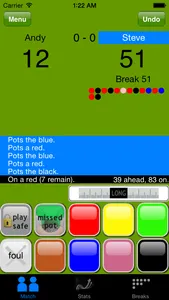 MySnookerStats - Snooker Scoring and Statistics screenshot 2