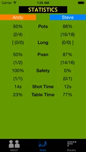 MySnookerStats - Snooker Scoring and Statistics screenshot 3