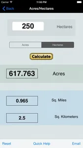 Hectares, Area Calc/Converter screenshot 1