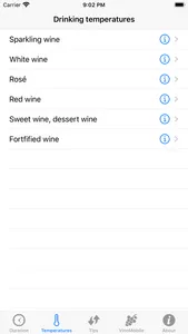 Wine Temperatures screenshot 2