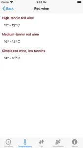 Wine Temperatures screenshot 3