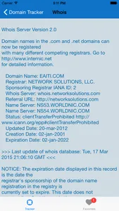 Domain Tracker screenshot 2