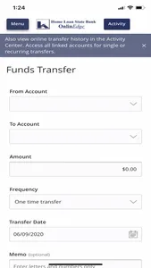 Home Loan State Bank MobilEDGE screenshot 2
