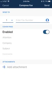 MetroFax–Send fax from iPhone screenshot 1