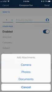 MetroFax–Send fax from iPhone screenshot 2
