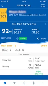 Meet Mobile: Swim screenshot 4