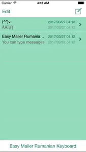 Easy Mailer Rumanian Keyboard screenshot 2