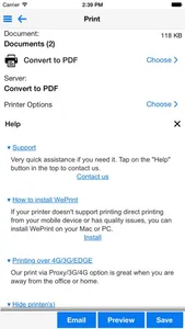 PrintDirect for iPhone screenshot 1