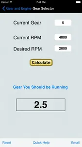Gear & Engine Calculator screenshot 2