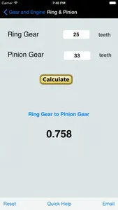 Gear & Engine Calculator screenshot 3