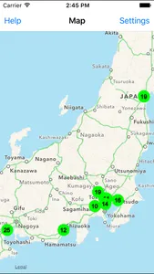 Radiation Map Tracker displays worldwide radiation screenshot 4