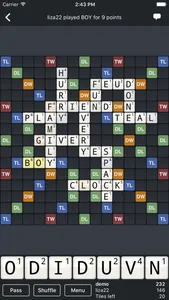 Wordfeud screenshot 2