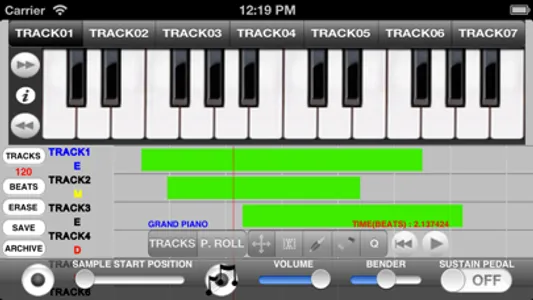 samplerSequencer screenshot 2