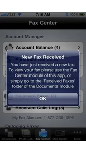 Faxing for iPhone screenshot 0