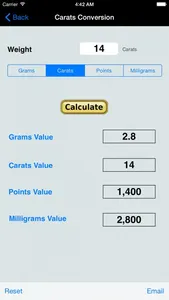Carats Thickness,Weight,Shape screenshot 1