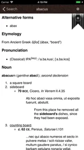 Latin Lexicon Dictionary screenshot 2
