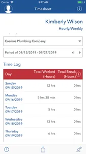 DOL-Timesheet screenshot 1