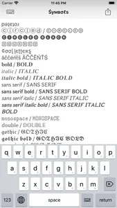 Special Symbols: Keyboards screenshot 0