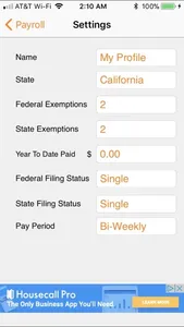 Paycheck Lite : Mobile Payroll screenshot 2