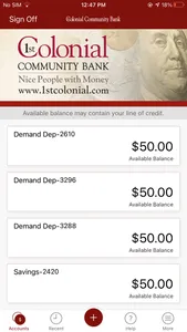 1st Colonial Mobile Banking screenshot 1