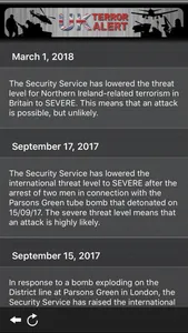 UK Terror Alert Lite screenshot 2