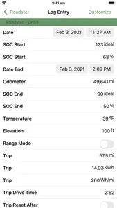 EV Logger screenshot 2