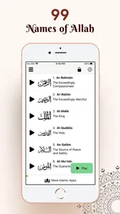 99 Names of Allah and Audio screenshot 0