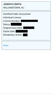 NJ Pro License Lookup screenshot 2