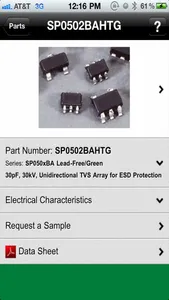 TVS Diode Array Product Selector screenshot 0