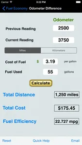 Fuel Calculator: MPG, L100k screenshot 1