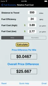 Fuel Calculator: MPG, L100k screenshot 2