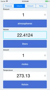 PVnRT - Ideal Gas Calculator screenshot 0